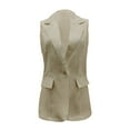 thumbnail image 3 of YDFCWXW 2025 Women's Summer Sleeveless Vest Tops Lightweight Fully-Lined Fashion Casual Work Office Blazers with Pockets B, 3XL, 3 of 4