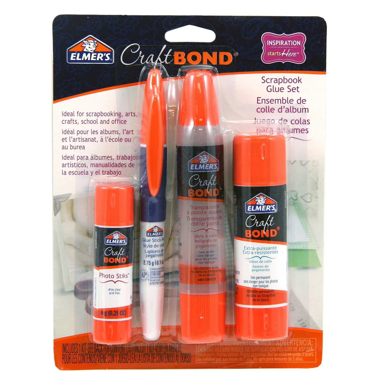 Elmer's E61579 CraftBond Scrapbook Glue Set, Includes Photo Stiks Glue
