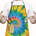 thumbnail image 2 of Rainbow Tie Dye Mandala Pattern Apron-Garden Aprons for Women with Pockets-Cotton Linen Waterproof Kitchen Cooking Gardening Aprons Adjustable for Kitchen,Cooking,BBQ and Salon 33x27 Inch, 2 of 7