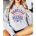 thumbnail image 3 of Baseball Mama Sweatshirt for Women  Vintage Game Day Baseball Mom Pullover Gray Sweatshirt Adult Large, 3 of 7