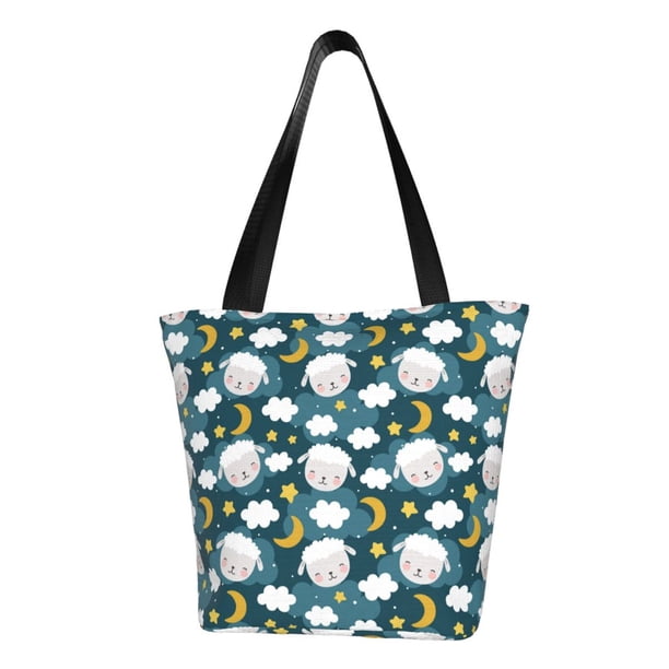 Balery Sweet Dream Lamb Bolsa de Hombro con Diseño, Bolsa Grande y Duradera, Bolsa Versátil para Compras