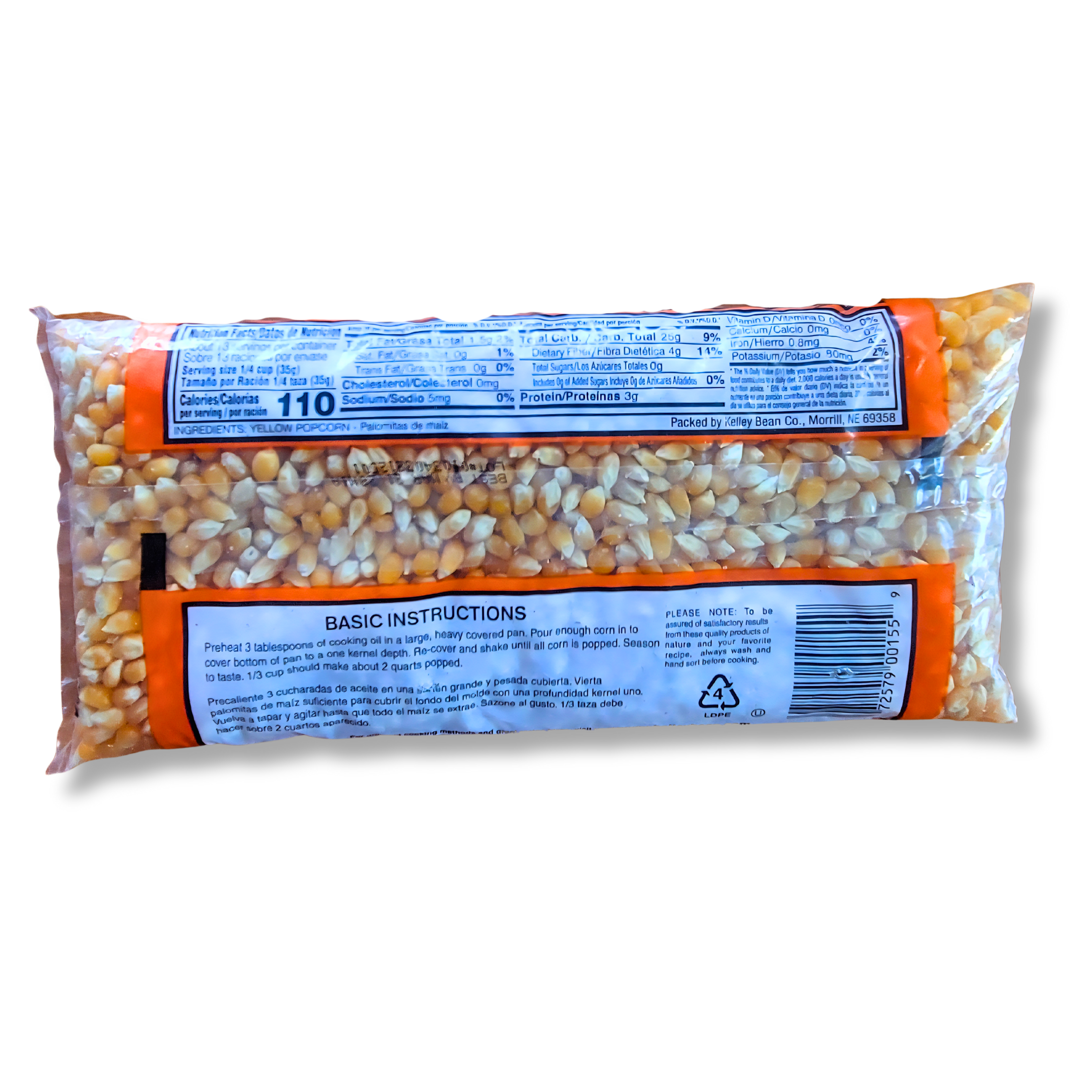 Yellow Popcorn 12 Ct. Case / 1 LB. Bags
