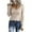 Beige, variant on KTMKH Women Fall Tops Long Sleeve Henley T Shirts Button Down Slim Fit Tops Scoop Neck Ribbed Knit Shirts