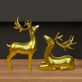thumbnail image 4 of Estatua de reno, estatua de venado, artesanías creativas de animales artificiales, escultura de alce, figuritas de ciervos para muebles de gabinete de Macarena Estatua del ciervo alce, 4 of 6
