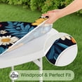 thumbnail image 5 of Pioneer Flower Floral Print Pattern Round Fitted Tablecloth with Elastic Edge,Dining Table Cover Waterproof,Outdoor Round Tablecloth for Camping,Dining,Indoor and Outdoor, 5 of 7