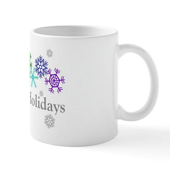 CafePress - Rainbow Snowflakes Mug - 11 oz Ceramic Mug - Novelty Coffee Tea Cup