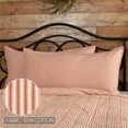 thumbnail image 4 of VHC Brands Sawyer Mill Large Pillow Sham Cover Farmhouse Country Stripe Decorative Cotton King Size 21x37 Bedding Accessory, Red, 4 of 5