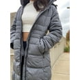thumbnail image 3 of Rokka&Rolla Women's Heavy Long Winter Coat with Fleece Hood Parka Jacket, 3 of 14