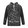 thumbnail image 4 of Men’s Pullover Hoodie Christmas Tree Print Long Sleeve Casual Hooded Sweatshirt Loose Fit Holiday Graphic Top Black L, 4 of 4