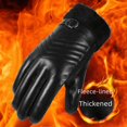 thumbnail image 4 of Guantes de cuero de invierno para hombres y mujeres, con forro polar, gruesos, resistentes al frío, cálidos, para ciclismo, antideslizantes, resistentes al frío, con pantalla táctil, guantes de, 4 of 6