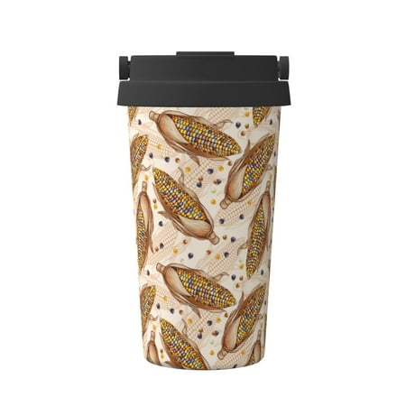 

Pofeuu Corn 5 Print Coffee Mug Iced Coffee Tumbler Cup Double Wall Vacuum Leak-Proof Thermos Mug CoffeeThermos Travel Mug