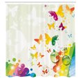 thumbnail image 3 of Ambesonne Nature Shower Curtain, Butterfly Festival Art, 69"Wx75"L, Multicolor, 3 of 5