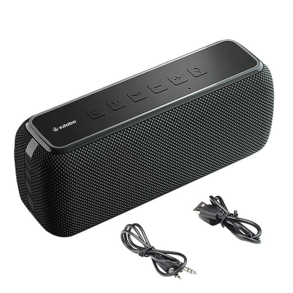 Yingyy XDOBO Bluetooth 5.0 Speaker Type-c Rechargeable Sound Box Waterproof 60W 3D Stereo Sound Speaker, Black Grey