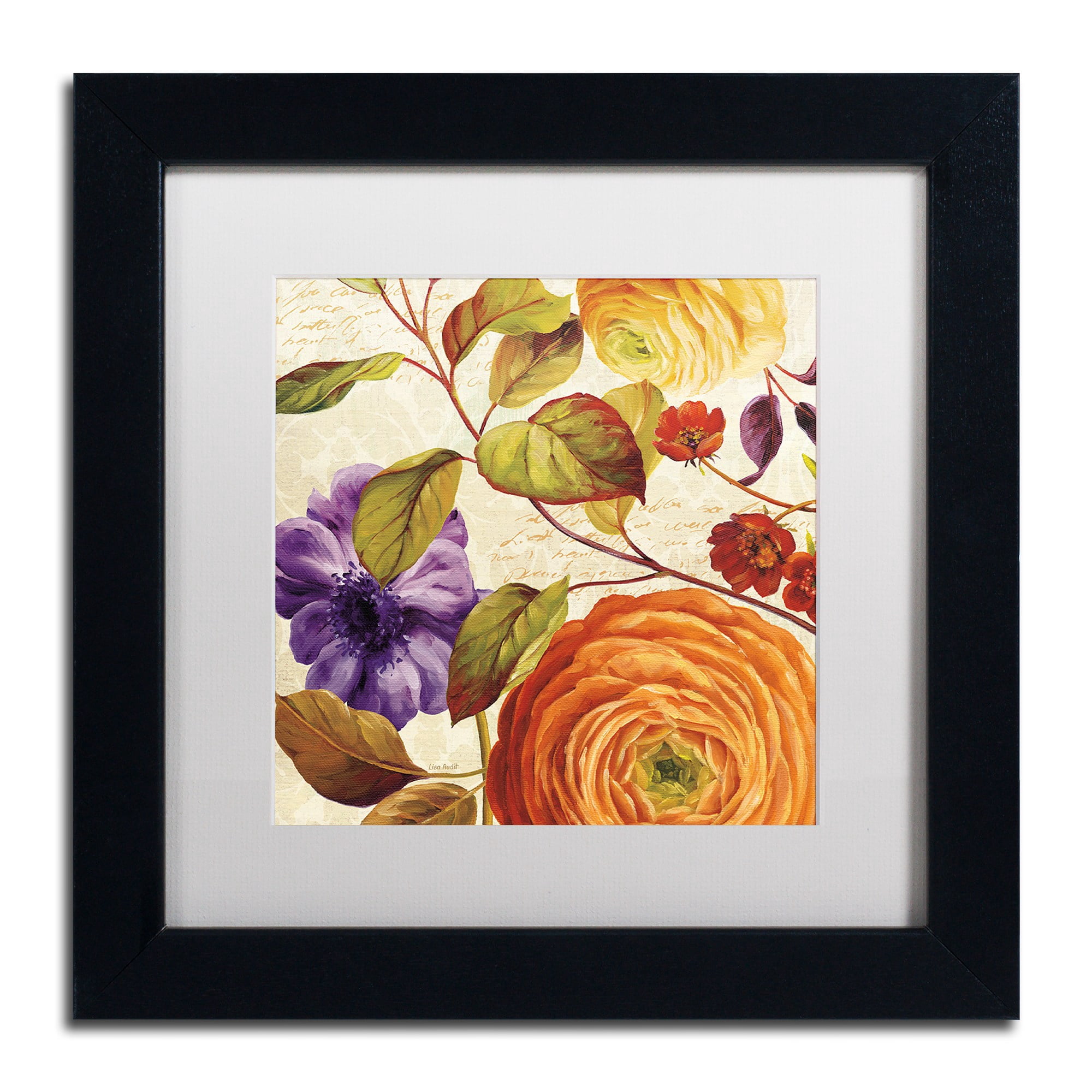 Trademark Fine Art "End of Summer III" Canvas Art by Lisa Audit, White Matte, Black Frame