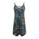 thumbnail image 5 of Vestido sin mangas con estampado floral sin mangas con cuello en V de cintura media de verano de moda sexy para mujer Pompotops ghjkhdj8710, 5 of 9