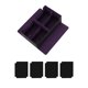 thumbnail image 3 of Caja para baraja de cartas coleccionables, caja para naipes de poliuretano resistente con 4 divisores de cartas premium Negro Púrpura, 3 of 9