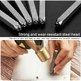 thumbnail image 2 of Juego de sellos de metal para estampar joyas, impresiones permanentes en metal, plástico, madera, cuero, perforaciones de letras y números de acero tratado térmicamente, juego de 36 piezas para, 2 of 5