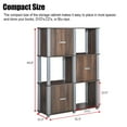 thumbnail image 2 of Costway 3 Tiers 6 Cubes Storage Cabinet Shelf Organizer Unit Display Bookcase W/ 3 Door, 2 of 5