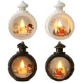 thumbnail image 1 of D-GROEE Hanging Lantern with LED Candles, Vintage Christmas Pattern Decorative Hanging Candle Lanterns for Wedding,Party,Table Centerpiece,Christmas Decor, 1 of 1