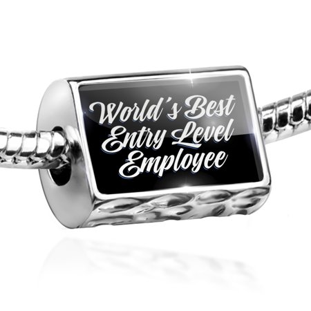 Bead Classic design World's Best Entry Level Employee Charm Fits All European (Best Entry Level Gps)