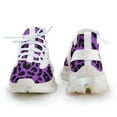thumbnail image 4 of Purple And Black Cheetah Print Walking Shoes for Men Woman Lightweight Tennis Fashion Elastic Sports Shoes Cushion Basketball Shoes, 4 of 7