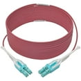 thumbnail image 2 of Tripp Lite 10 Gb Duplex Multimode 50/125 OM4 LSZH Fiber Patch Cable (LC/LC), Push/Pull Tabs, Magenta, 4 m (13 ft.), 2 of 5