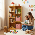 thumbnail image 2 of Mifurn 7-Cube Reversible Open Shelf Bookcase, Storage Organizer, Yellow, 2 of 9