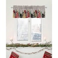 thumbnail image 5 of Christmas Valances for Windows Gray Xmas Trees Christmas Kitchen Curtain Valances Star Snowflakes Grey Window Curtain Treatment Short Topper Curtains Seasonal Valance Christmas Decor,54x18 inch, 5 of 6