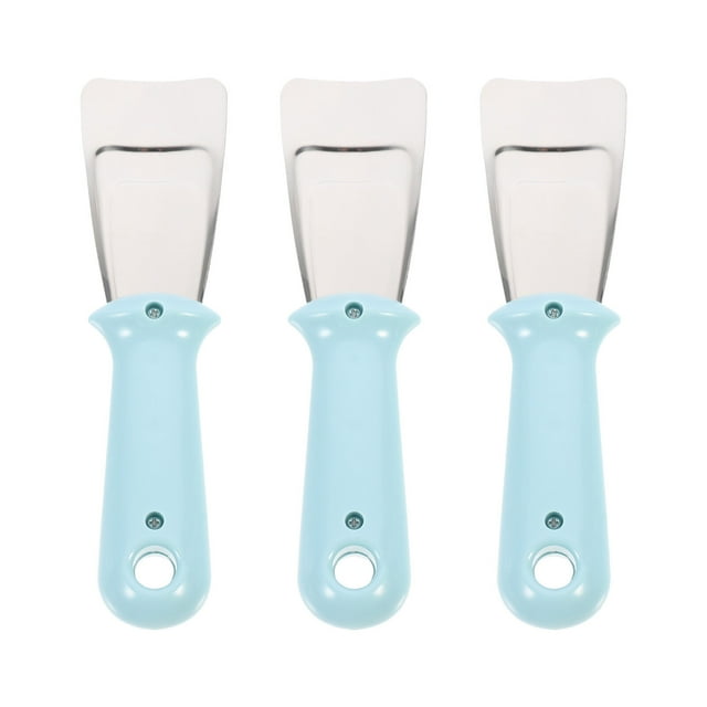 GOOHOCHY Pala de hielo para refrigerador de 3 piezas, de acero inoxidable, para quitar hielo y descongelar.