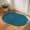 Blue, variant on Half Circle Door Mat 20"×31.5" Solid Dark Absorbent Door Mat Outside Entrance Teal Low-Profile Non Slip Front Rug for Kitchen Bathroom Bedroom