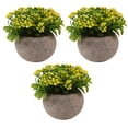 thumbnail image 1 of 3Pcs Mini Artificial Potted Plants Faux Green Grass Pot Simulation, 1 of 8