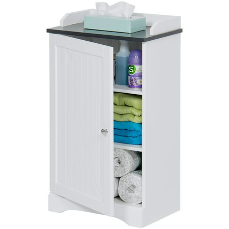 Best Choice Products Bathroom Floor Storage Cabinet w/ Versatile Door (Best Product For Wood Floors)