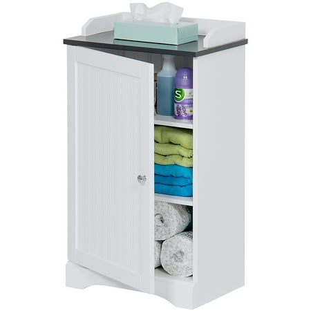 Colonial White Cabinets - Best Choice Products Bathroom Floor Storage Cabinet w/ Versatile Door (White)