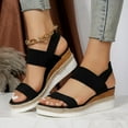 thumbnail image 4 of Women's  Shoes Comfortable Open Toe Elastic Ankle Strap Casual Sandal For Summer Shoes, 4 of 17