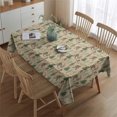 thumbnail image 2 of Beige Bigfoot and Forest Pattern Rectangle Tablecloth 60"x84",Waterproof Polyester Rectangle Table Cloth, Wipeable Spillproof Polyester Tablecloth for Dining, Camping, Indoor and Outdoor, 2 of 5