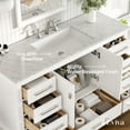 thumbnail image 4 of Eviva Aberdeen 60" Transitional White Single Bathroom Vanity with White Carrara Countertop, 4 of 7