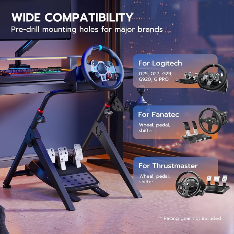 Ares Wing Foldable Sim Racing Wheel Stand, Universal Racing Simulator Cockpit for PS5 PS4 Xbox PC, Adjustable Formula & GT Wheel Stand Compatible with