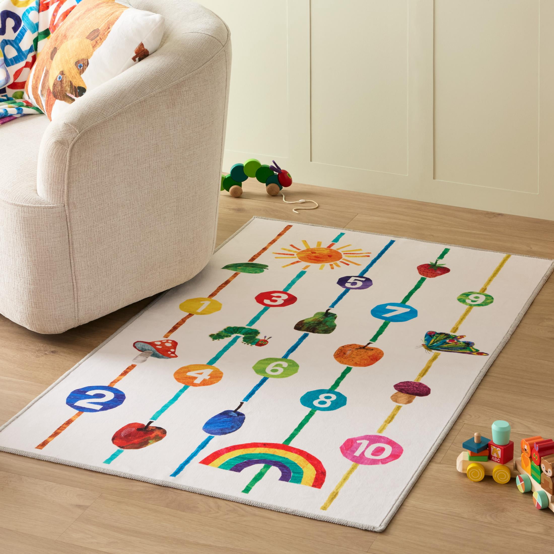Eric Carle Washable Count With Me Graphic Children's Area Rug, 3' x 5'