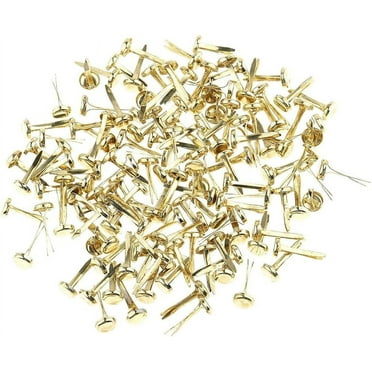 Paper Fasteners Brass Plated Split Butterfly Pin Clips Small Metal Brads for