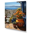 thumbnail image 2 of Designart "Horizon of Barcelona, Spain II" Landscapes Canvas Wall Art - Traditional Green Spain Entryway Wall Art Print, 2 of 6
