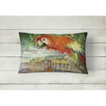 thumbnail image 2 of Carolines Treasures JMK1134PW1216 Red Parrot at Lulus Canvas Fabric Decorative Pillow  12H x16W multicolor, 2 of 3