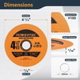 thumbnail image 4 of POWERTEC 5PK 4-1/2 inch Glass Cutting Disc for Angle Grinder, 7/8" Arbor Diamond Blade Wheel w/20mm Bushing for Glass, Jade, Crystal, Bottles, Ceramic, and Mosaic Tile (14030-P5N), 4 of 8
