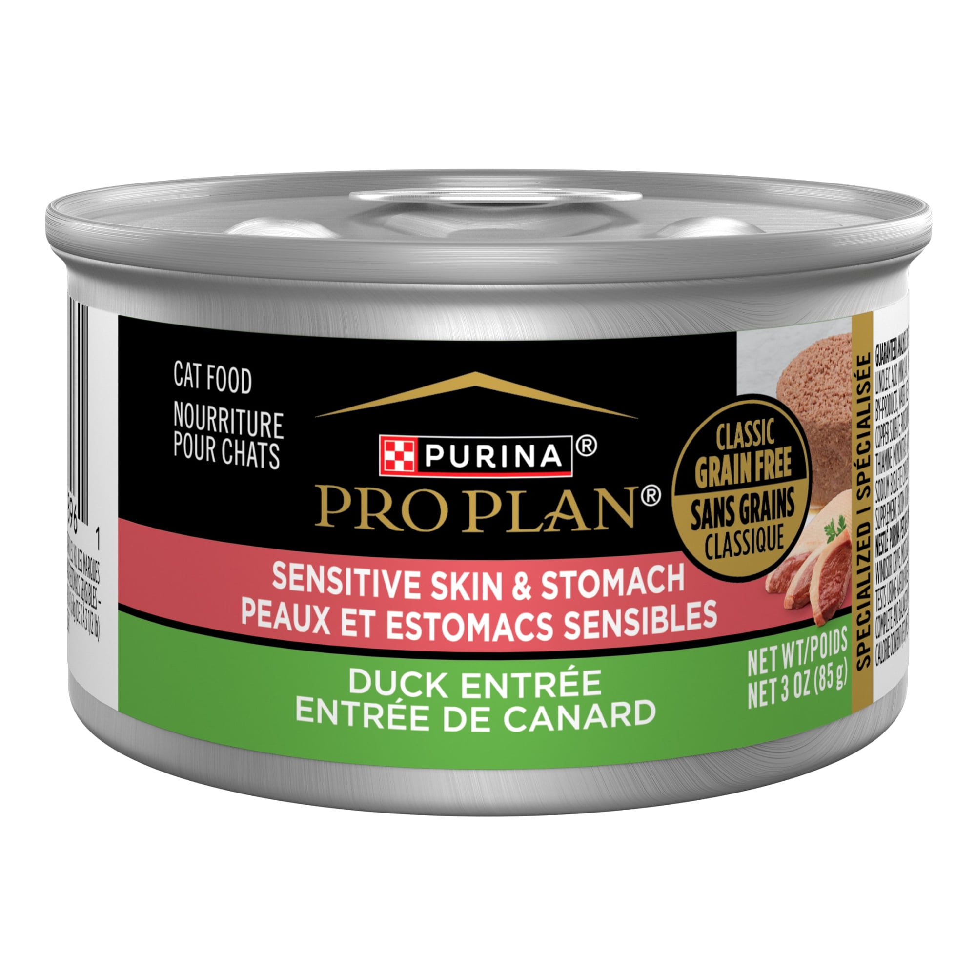 Purina Pro Plan, Grain-Free Duck Entree, Wet Cat Food, 3 oz Cans, 24 Pack