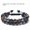 Tiger Eye Stone + Black Magnet + Black Glass Double Layer Bracelet, variant on Triple Protection Bracelet Natural Tiger Eye Agate Stone 8mm Beads Black Obsidian,Crystal Jewelry Stone Bracelets Christmas Gifts for Men Bring Luck Prosperity