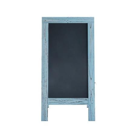 Flash Furniture - Canterbury 20"W x 2-26"D x 40"H Magnetic A-Frame Chalkboard - Robin Blue