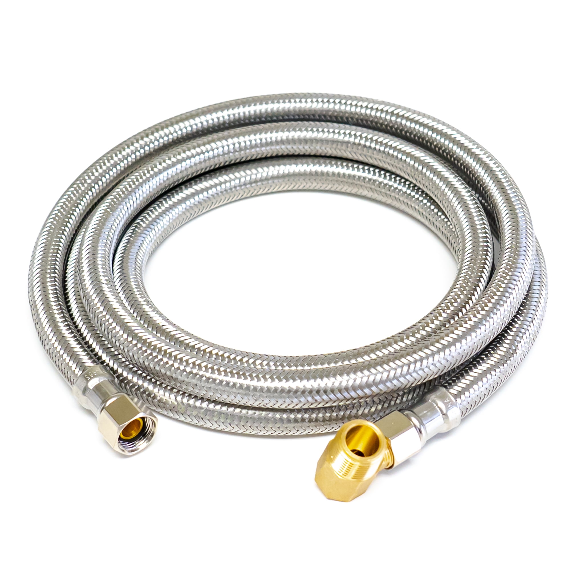 Dishwasher Line Install Kit with Elbow, 6' Stainless Steel Hose, DWK6572SSE