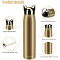 thumbnail image 4 of Cute Cat Water Bottle, Stainless Steel Insulated Water Bottles Thermos Vacuum Travel Coffee Mug for Kids Girls Women Leak-proof Cat Insulated Water Bottle, 320 ml/10.8 oz, 4 of 7