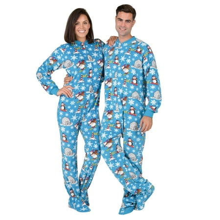 

Footed Pajamas - Winter Wonderland Adult Fleece One Piece - Adult - Large Plus/Wide (Fits 5 11 - 6 4 )