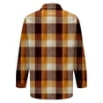 thumbnail image 7 of Xunmmm Button Down Shirts For Women Patchwork Pullover Plaid Printed Casual Long Sleeve Shirt Womens Blouses Coffee M, 7 of 7