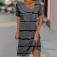 thumbnail image 2 of Mini Vestido de Verano de Manga Corta Cuello Redondo Longitud de la Ternera Media, Fluido Impreso Vestido de Verano Corto Casual, 2 of 5